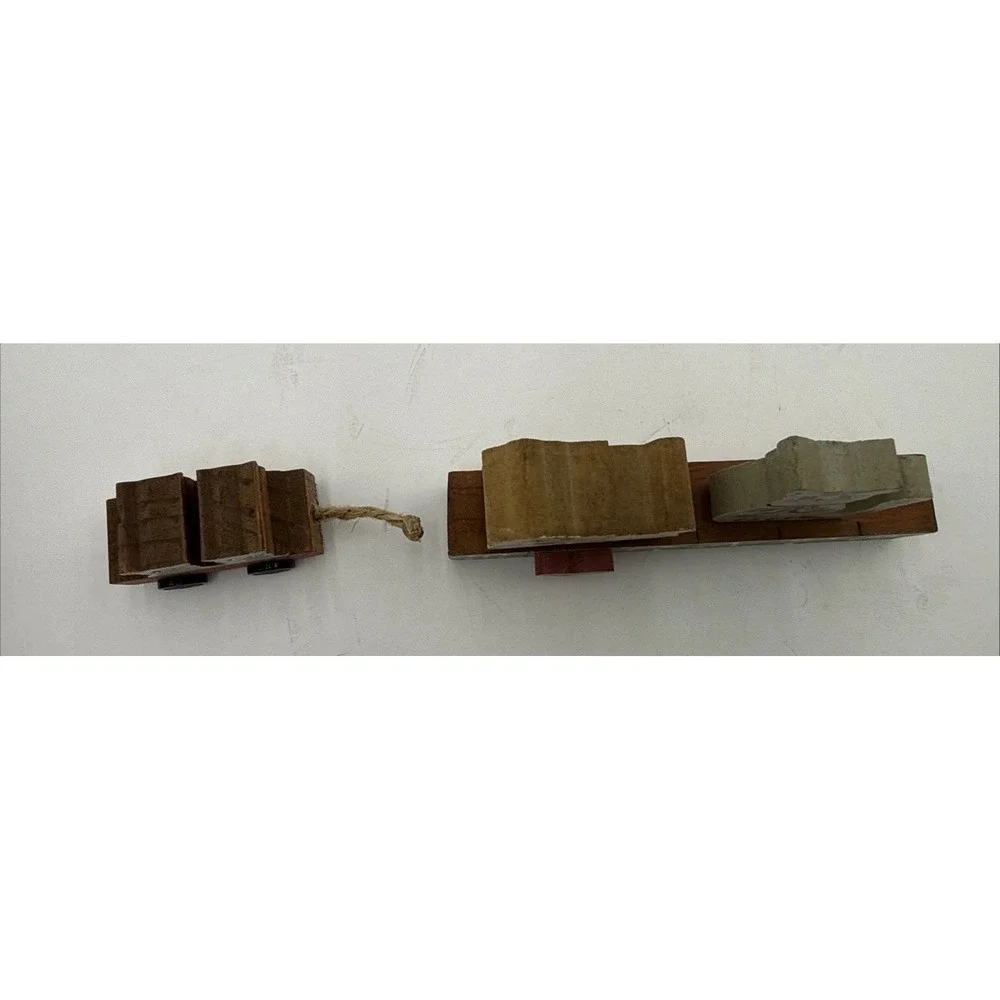 Set of 4 Handpainted Gray White Kittens Wood Display Decor I ❤️ Cats‎
